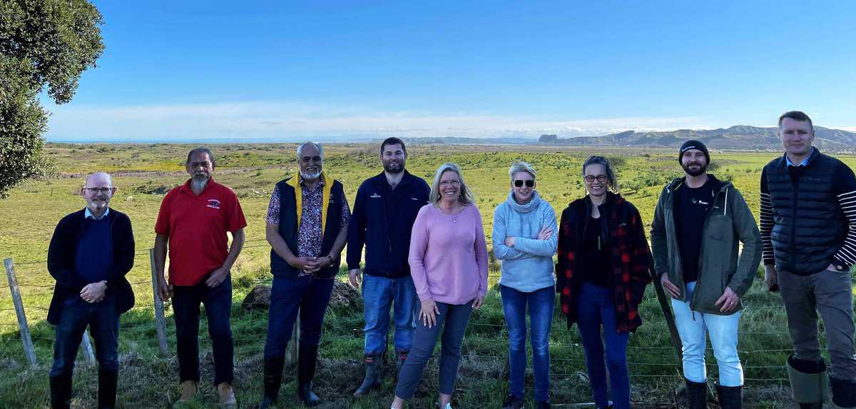 The collaborative research team at Whakakī Lake 