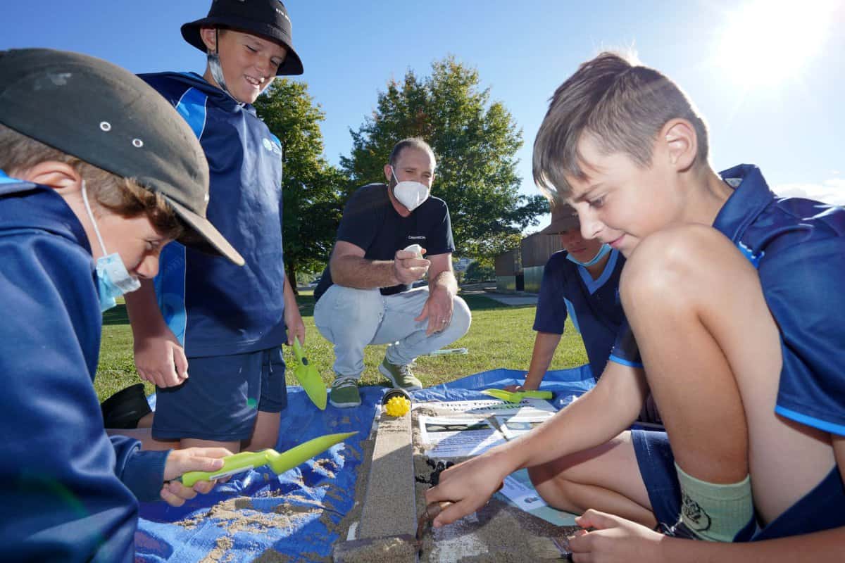 Nelson Intermediate school students during a Lakes380 workshop