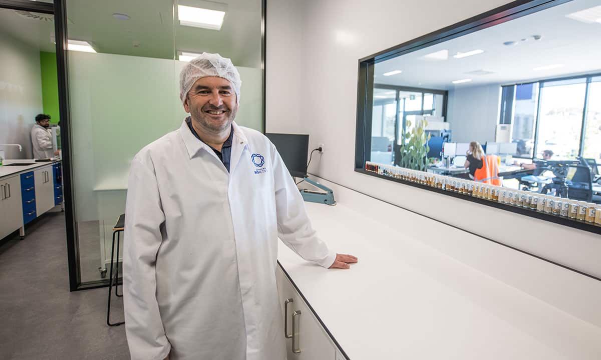 Man standing in laboratory